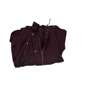 Women's Plum Bomber Jacket with Zip Pockets